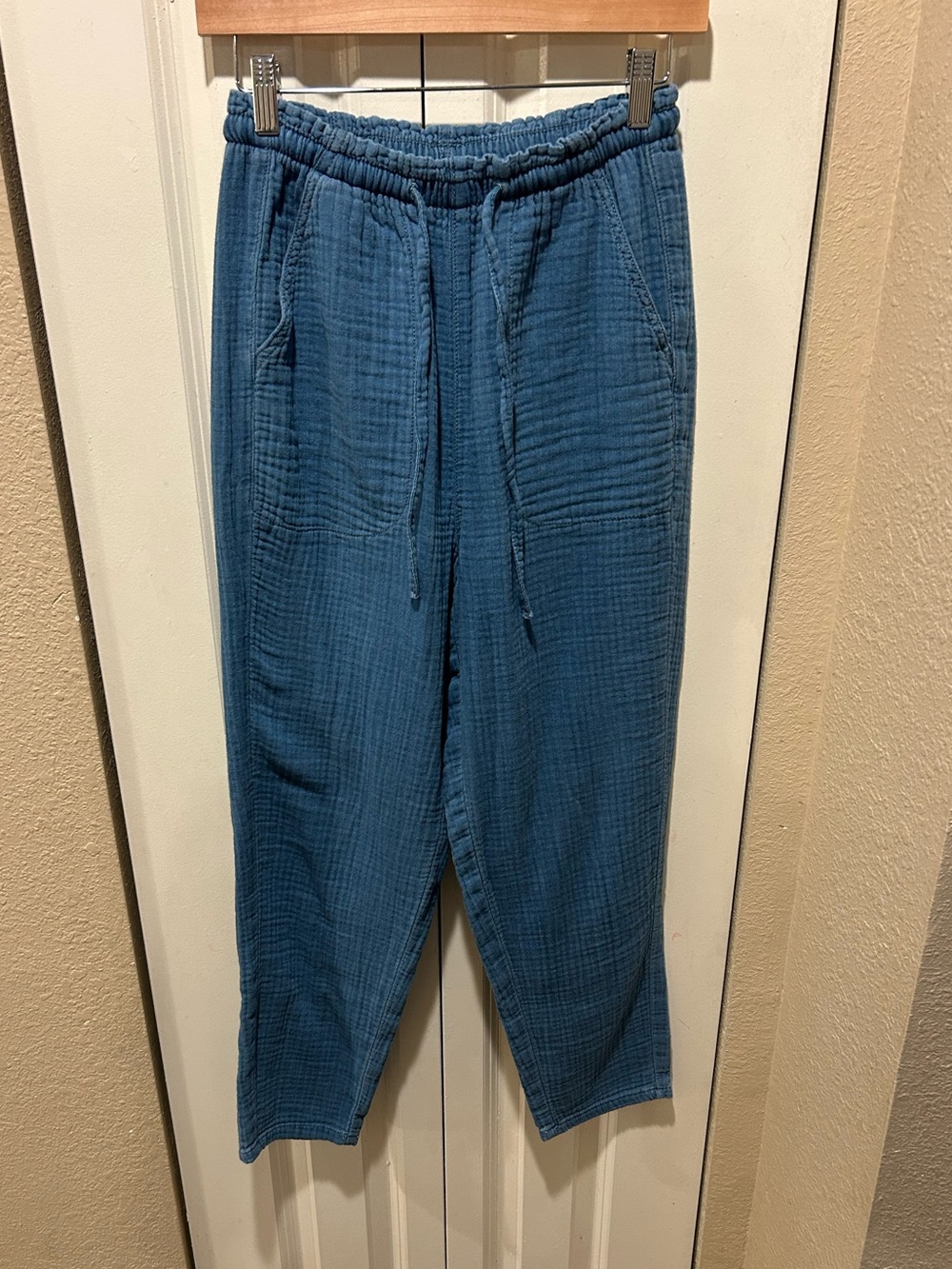 American Eagle Vacay Pants Cotton Gauze Blue , XS - Picture 5 of 8